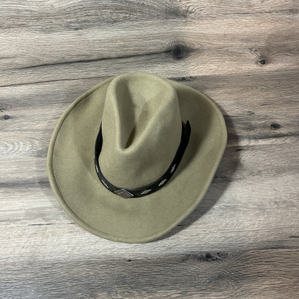 Silverado Beige Cowboy Hat Size 6  7/8 (Small) 100% Wool Western Rodeo - Picture 2 of 8